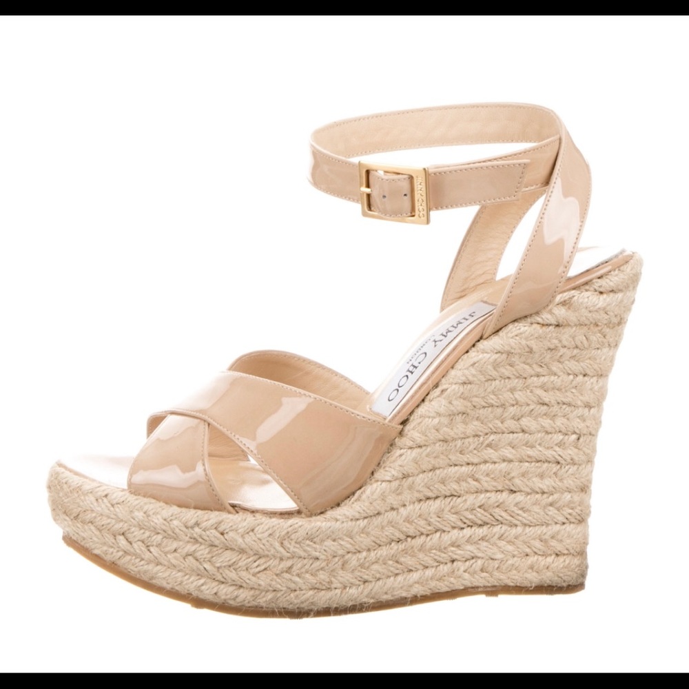 Jimmy Choo Leather Espadrilles Sandals
